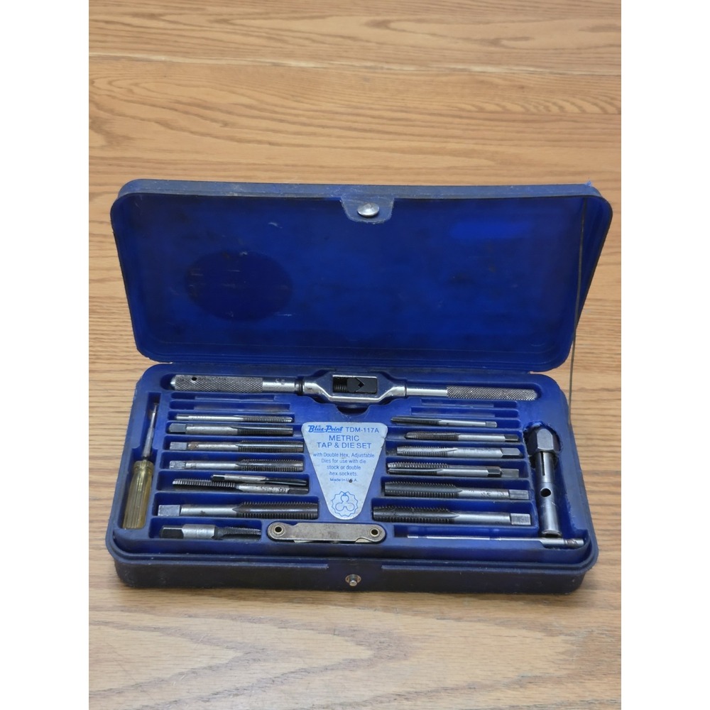 Vintage Blue-Point TDM-117A Metric Tap & Die Set Double Hex Snap-on *Read*